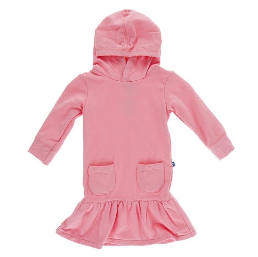 Kickee Pants Fleece Hoodie Dress in Strawberry 18-24 Months